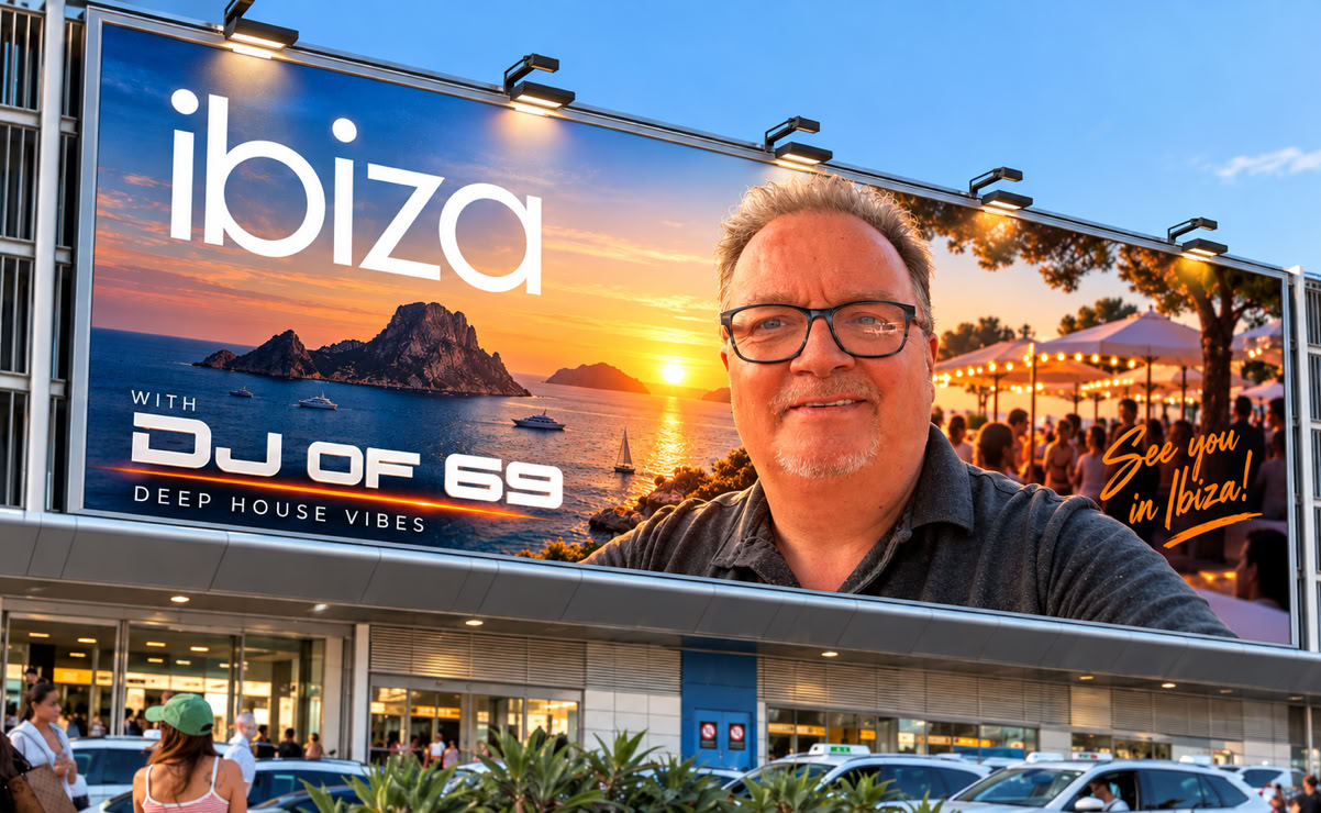 Soaking up the magical energy at Ibiza’s Airport. Inspiration is everywhere