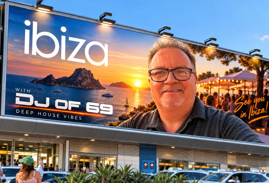 Soaking up the magical energy at Ibiza’s Airport. Inspiration is everywhere